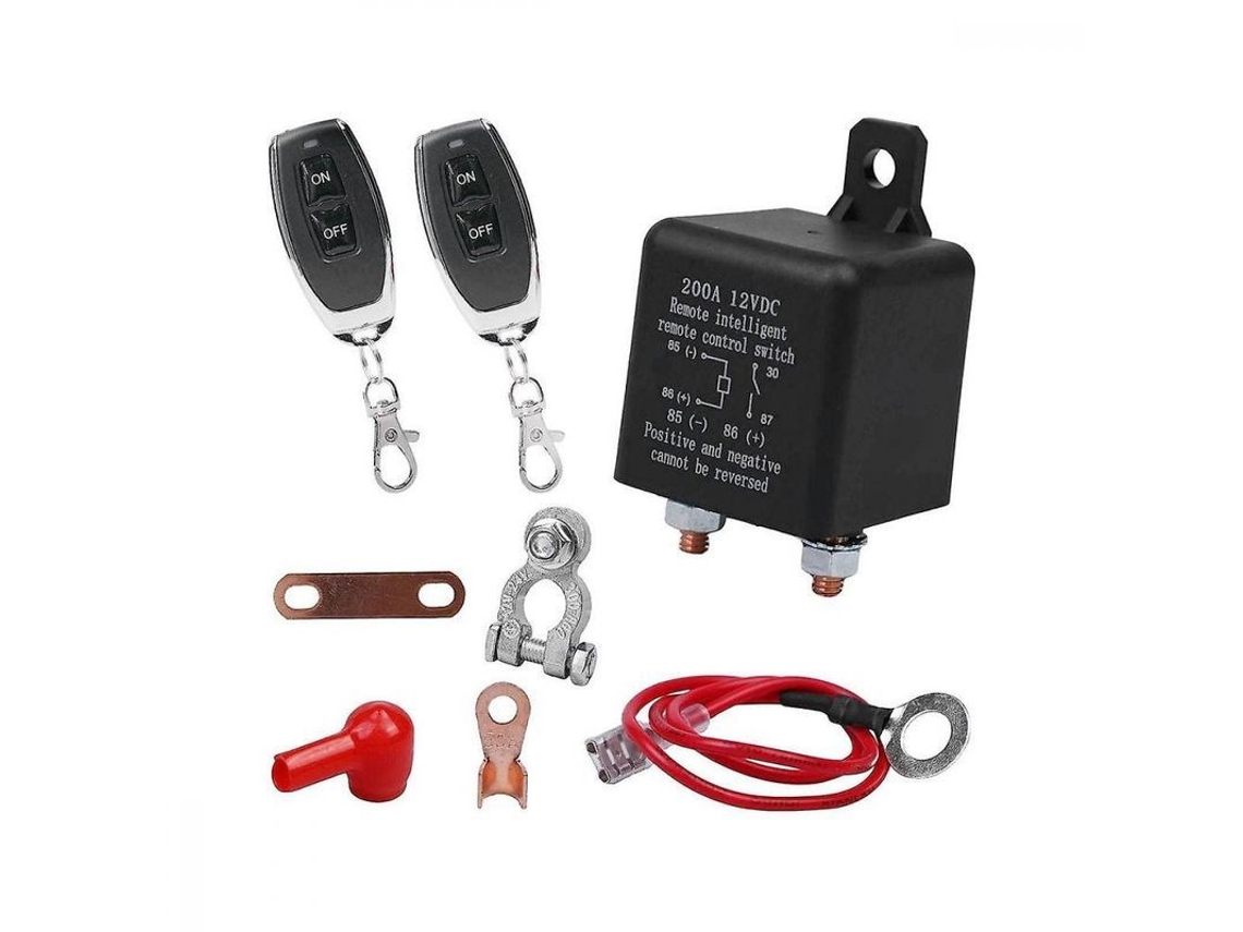 2026-interruptor De Batería Inalámbrico, Control Remoto 12v 200a Para Coche Moto Barco Caravana Camión Negro