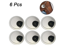 6 Ojales Para Mesa Con Tapa Para Orificio, Color Arena Plateada