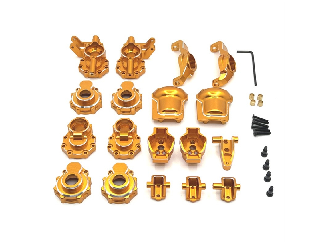 Juego de piezas metálicas mejoradas para HB Toys R1001, R1002 y R1003, escala 1/10, todoterreno, coche de escalada, coches RC, vehículos, modelos, accesorios.