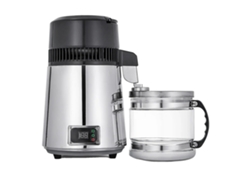 Destilador de agua, capacidad de 4 L, temperatura ajustable, plateado, 220 V