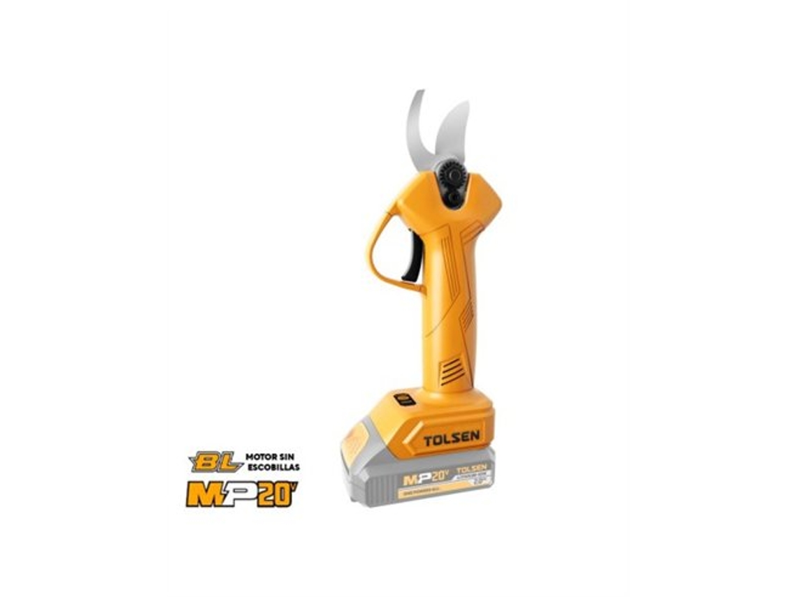 Tijeras de podar eléctricas Tolsen de 20 V y 30 mm (batería no incluida)