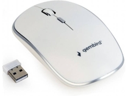 Ratón GEMBIRD MUSW-4B-01-W (Inalámbrico - Óptico - 1600 dpi - Blanco)