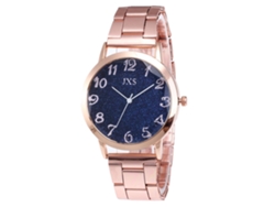 Reloj De Pulsera De Negocios Para Mujer, Redondo, De Cuarzo, Oro Rosa, J47 (azul)