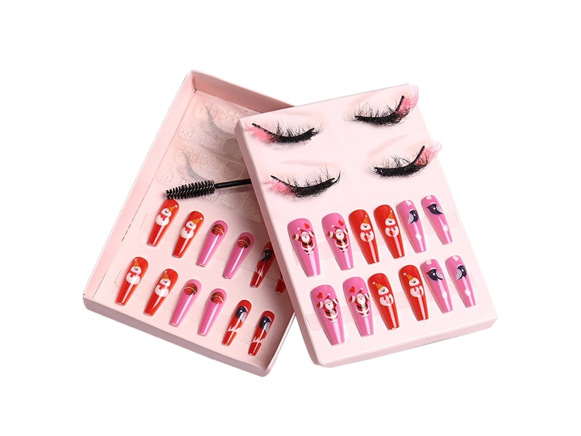 Set de pestañas postizas navideñas en caja, 24 piezas, con pestañas postizas, estilo 1* ZYBLSSBB