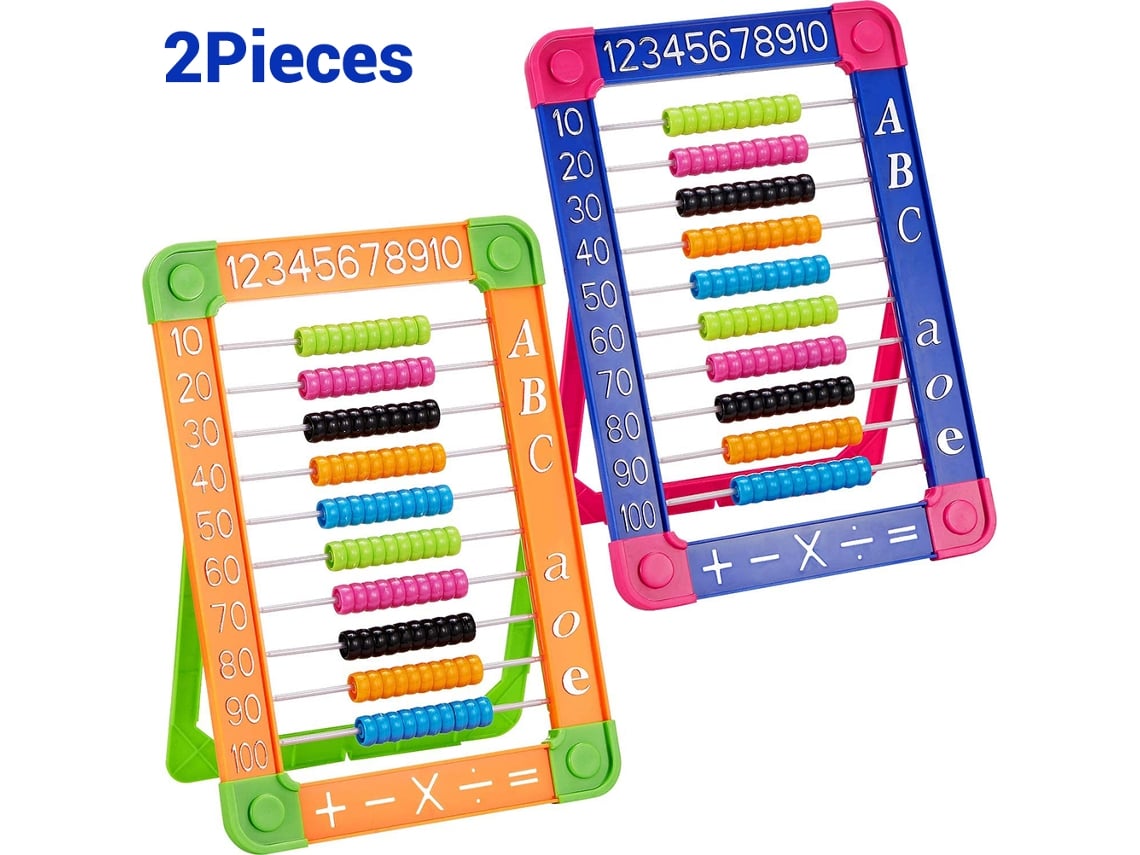 2 Ábacos De Plástico, Color Aleatorio, Juguete Educativo Para Contar Y Aprender Matemáticas Para Niños.
