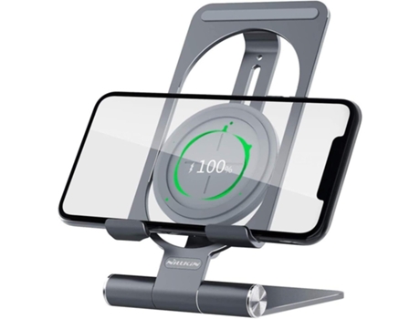 Cargador Inalámbrico Ajustable con Soporte para Teléfono Soporte de Carga Inalámbrico 2 en 1 Compatible con Iphone 12 Pro Max/12 Pro BISBISOUS