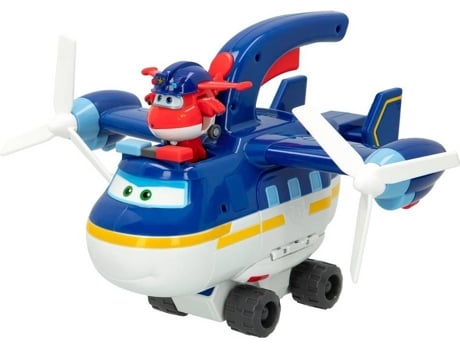 Coche ALPHA-AULDEY Patrullera Policía 2 en 1 Super Wings con Jett transformable (3 años - 30,5x23x13 cm)