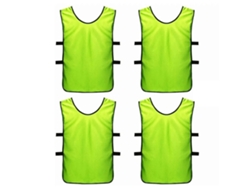 4pcs Colete De Treino De Futebol Verde Fluorescente Tricô Adulto Para Treinamento Outdoor
