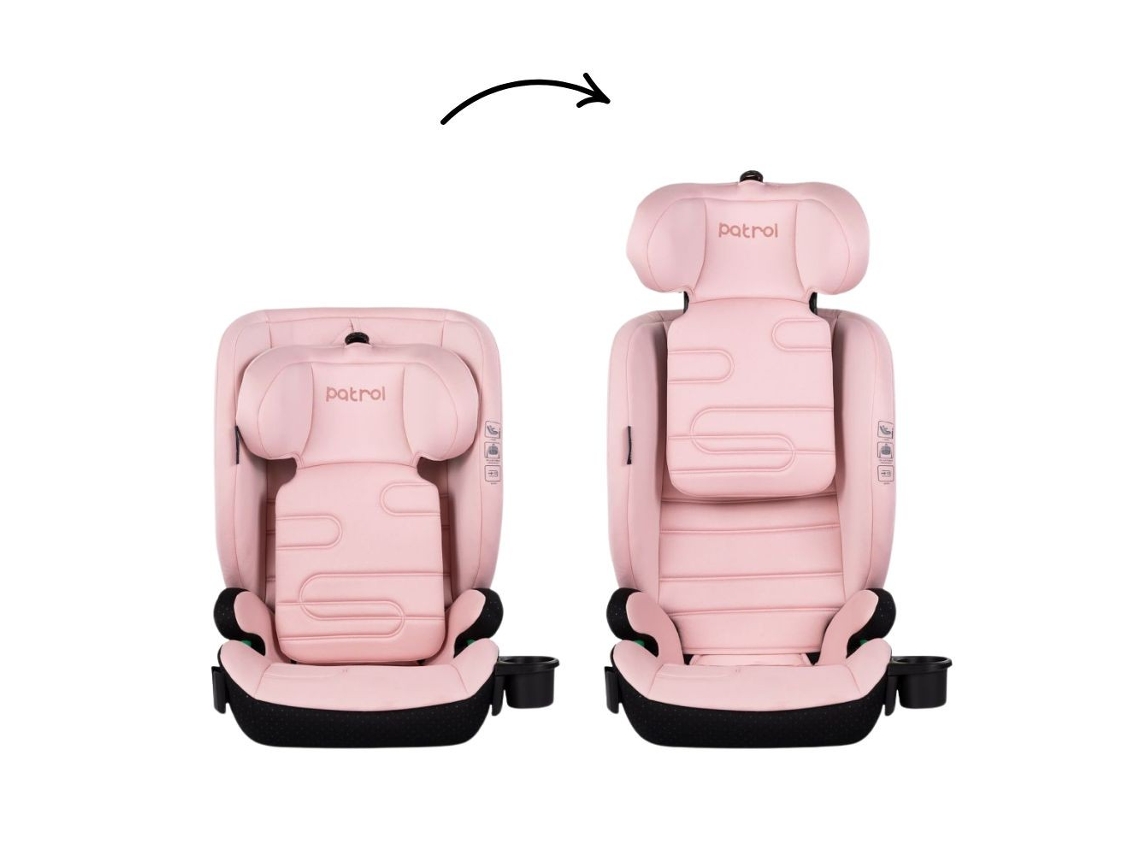 Silla De Auto Patrol I-size 100–150 Cm Con Isofix De Chipolino - Powder Pink