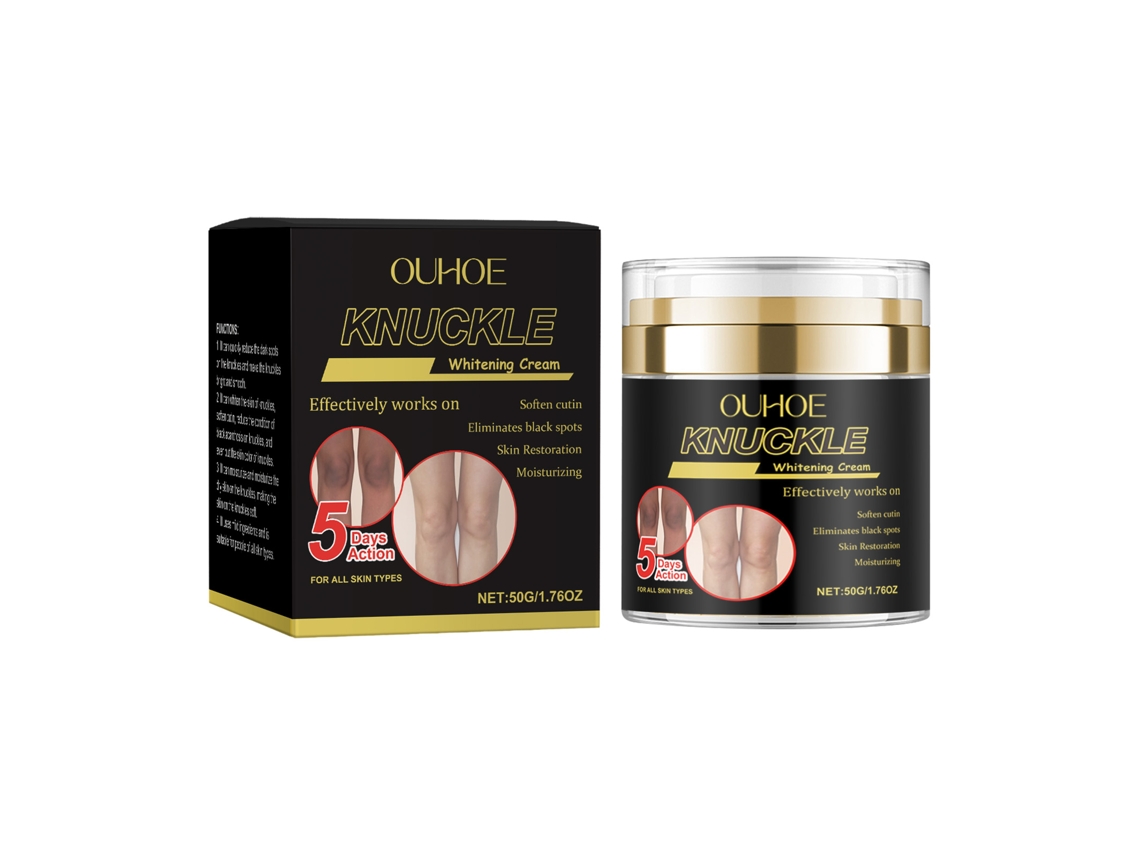 Crema para la piel para eliminar las manchas oscuras en las articulaciones.