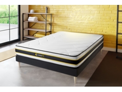 Somier Flexy Multiláminas Zonas Sleepfit Espuma Con Memoria Negro (200x200)