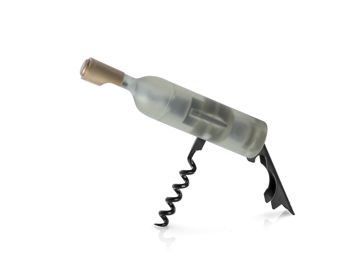 Nolix, portarrollos magnético para papel higiénico con forma de botella de vino.