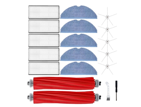 19 peças para xiaomi roborock s7 t7s t7s plus escova lateral principal filtro mop
