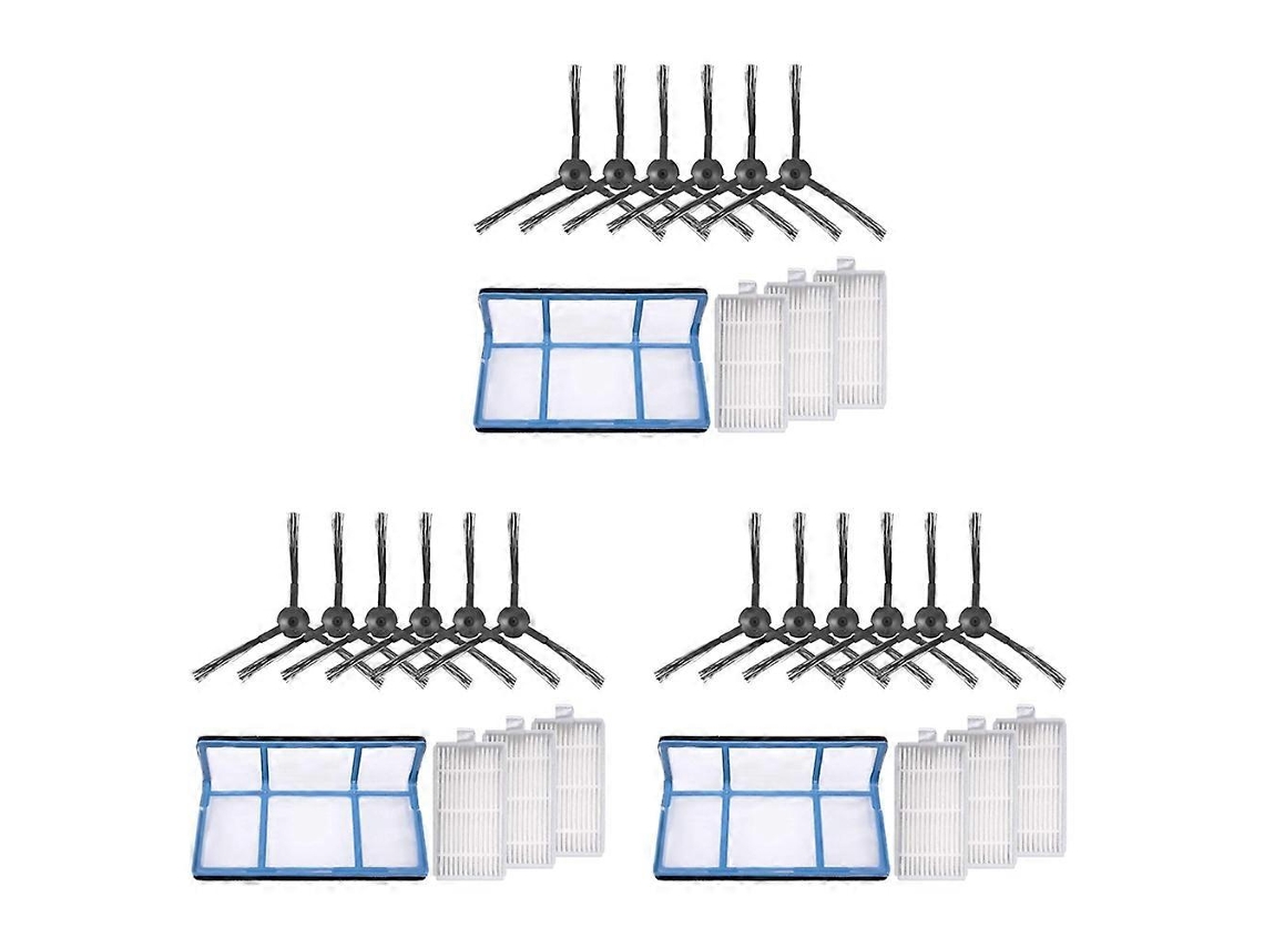 Replacement For Ilife V3 V3s V5 V5s V5s Pro Robot Vacuum Cleaner,3x Primary Filter+9x Filters+18x Side Brushes