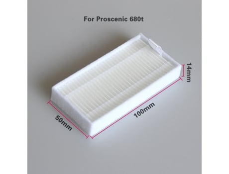 Unidad de limpieza efectiva, filtro Hepa de 100x50x14 Mm para piezas de aspiradora Proscenic Pro-Koko Smart 680T