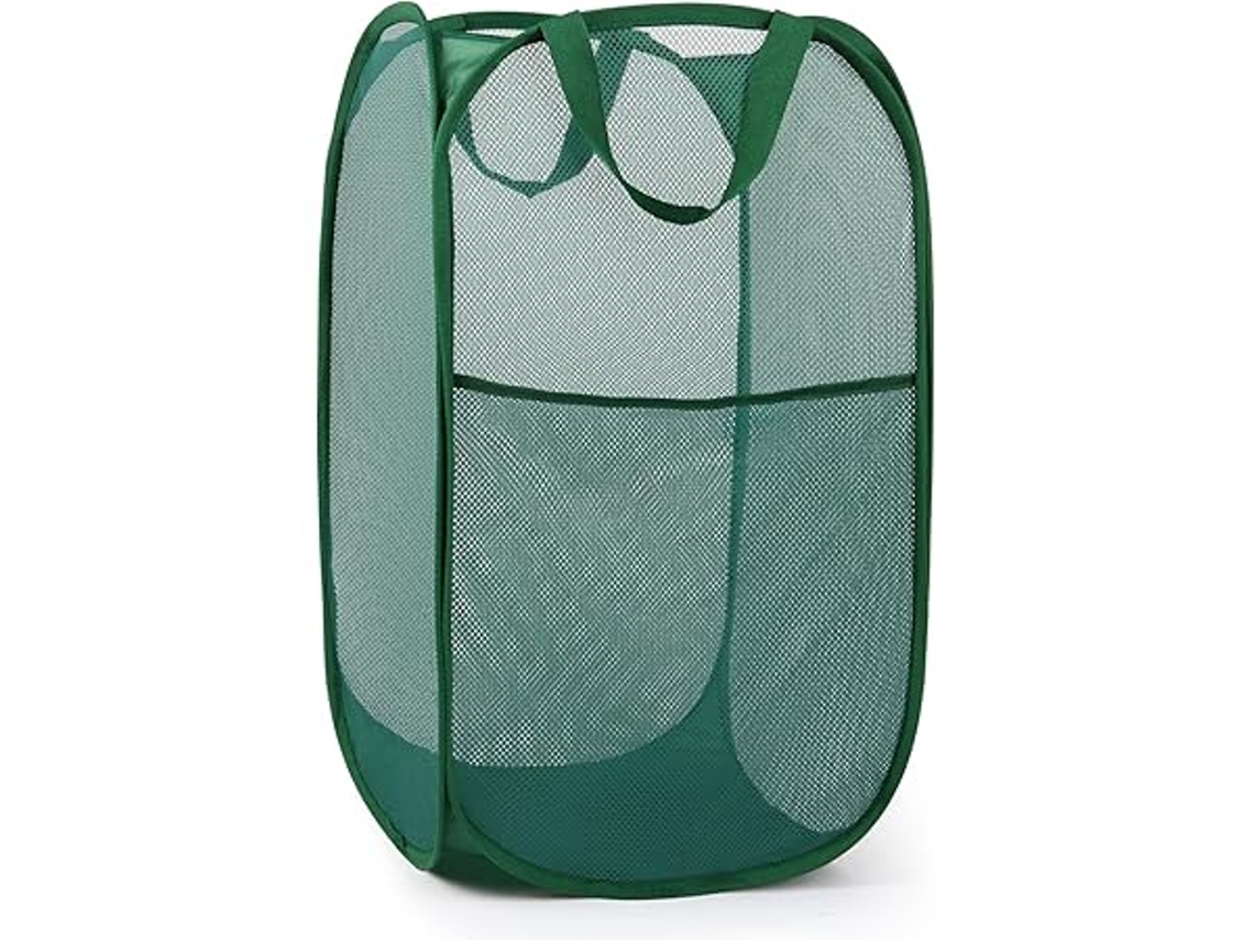 Cesta De Ropa Plegable Y Desmontable Cuenta Con Asa Y Bolsillo Lateral. Es Fácil De Transportar Y Resulta Ideal Para Trasteros O Dormitorios