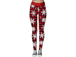 Fasst-leggings De Navidad Para Mujer De Cintura Alta Estampados De Grinch Y Copos De Nieve Elásticos Y Delgados Regalo