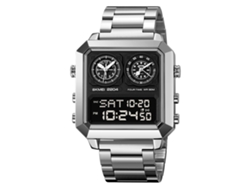 Reloj Multifuncional Skmei 2204 Para Hombre Con Doble Pantalla, Resistente Al Agua Hasta 30 Metros Y Cronógrafo.