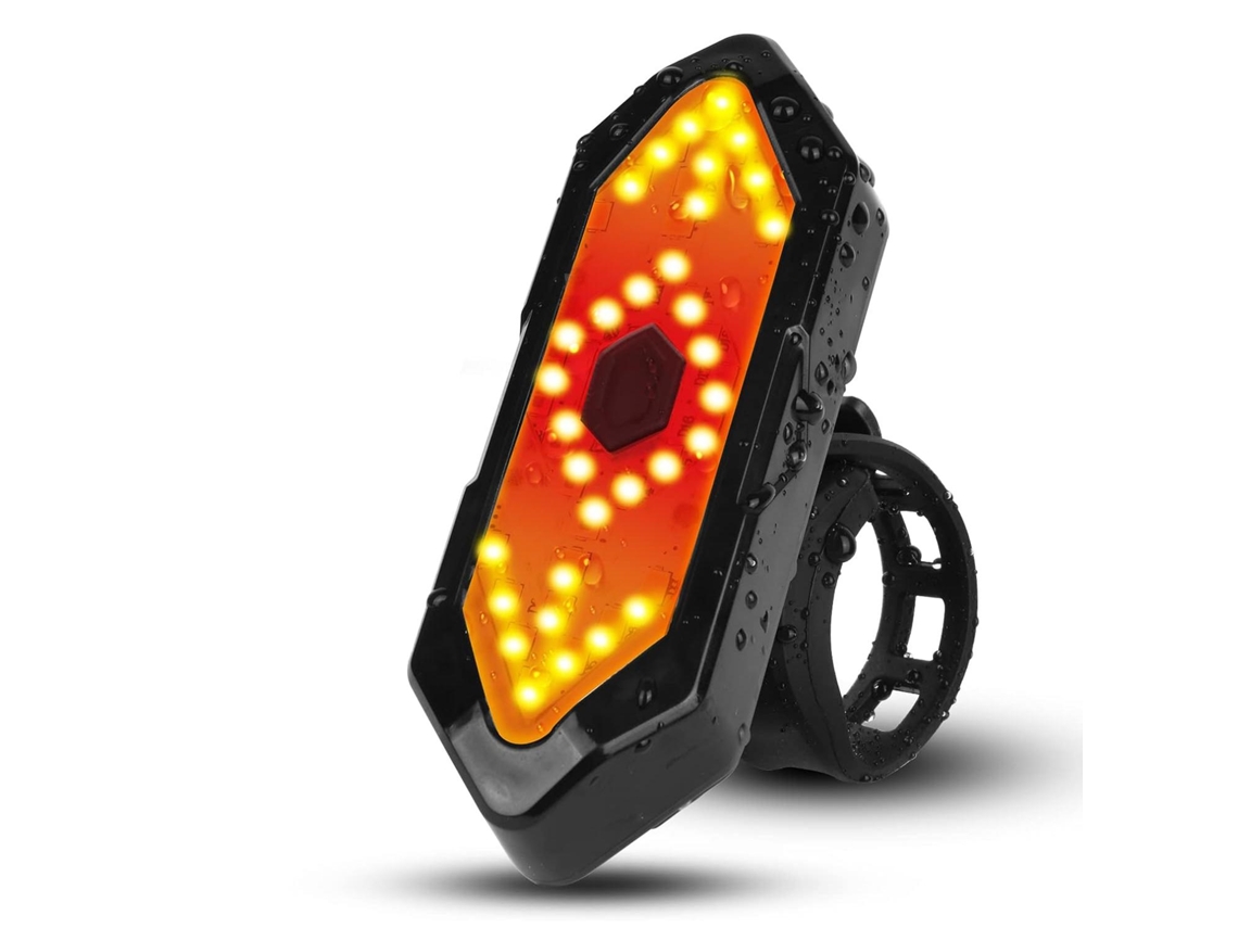 Luz trasera para bicicleta, intermitente, con control remoto inalámbrico, recargable, puerto USB, a prueba de golpes, impermeable Mdug
