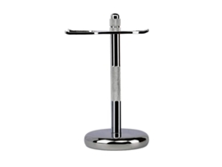 Soporte De Afeitado De Acero Inoxidable Cromado Para Cuchilla Y Brocha.