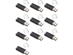 Memoria Usb 10x Para Pc/tv, Color: Negro, Capacidad: 1 Gb