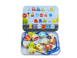 Ats-juego De Perlas De Madera Diy Colorido Con Caja Juego Educativo De Perlas Inteligente Para Niños Transporte