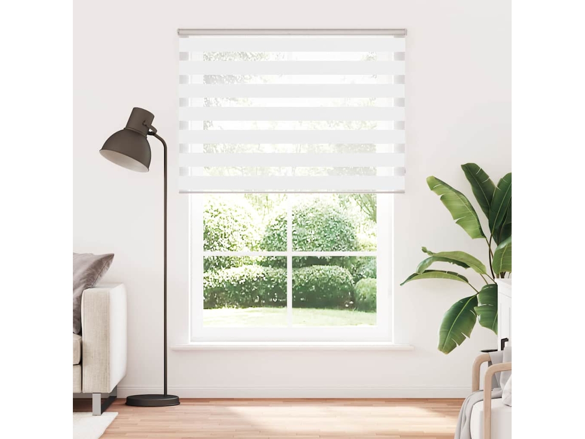 Maison Exclusive - Estor Cebra Blanco 165x200 Cm Tejido Ancho 160,9 Cm Poliéster