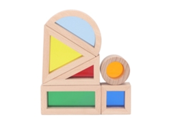 2026 Bloques de madera geométricos transparentes apilables para bebés - Juguete de construcción educativo para el hogar