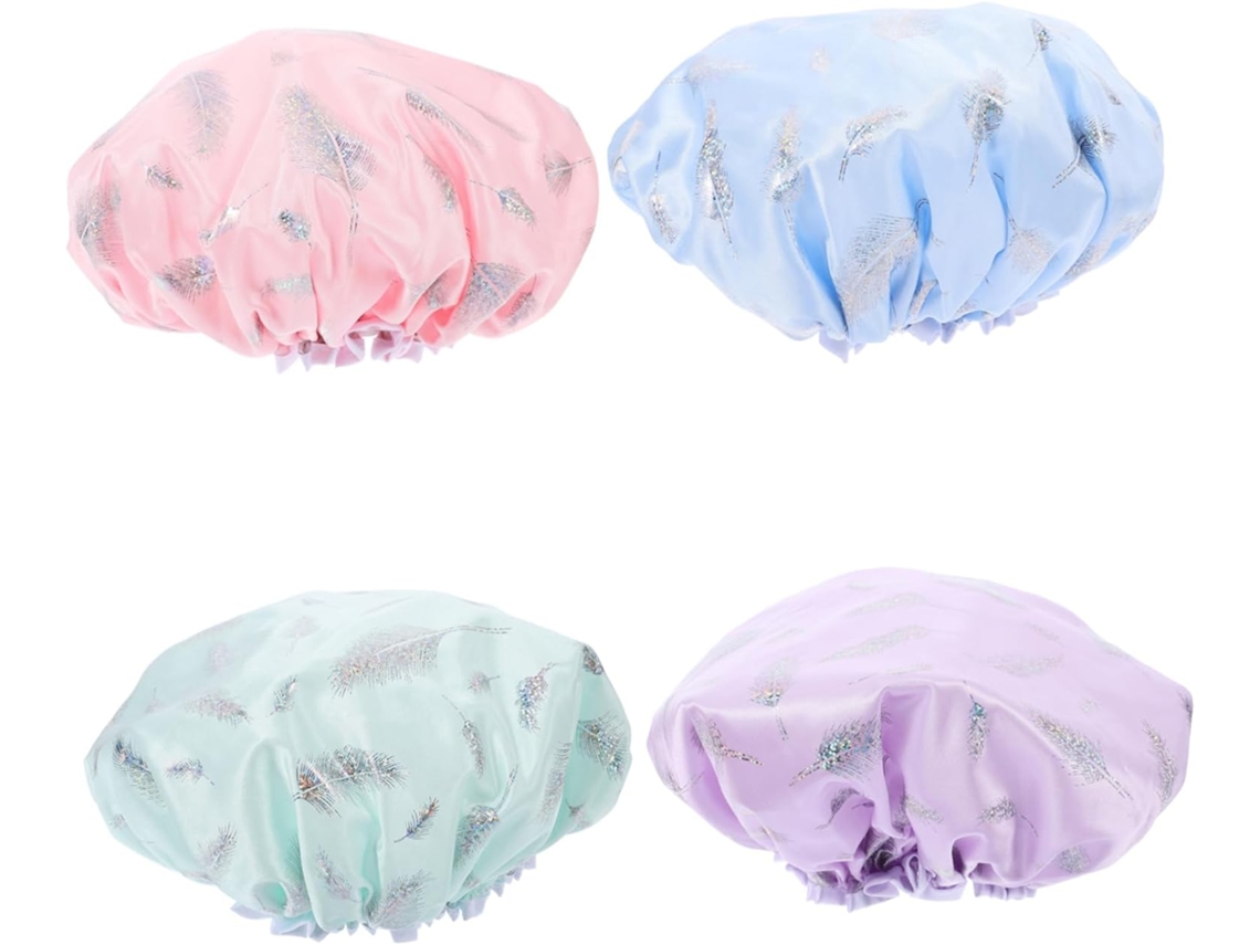 Juego de 4 gorros de ducha reutilizables para mujer de Gokoco