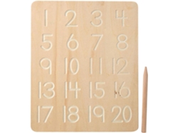 Tablero De Madera De Doble Cara Para Trazar El Alfabeto Y Los Números