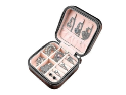 Caja portátil multifuncional para guardar pendientes, anillos y joyas Bjxy Hengjian