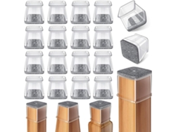 Tapas Silicona Silla Cuadrada Con Fieltro 24 Pcs