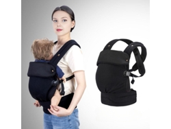 Portabebés Ergonómico, Cómodo Y Ligero, Apto Para Bebés De 7 A 44 Libras, Color Negro Siurn