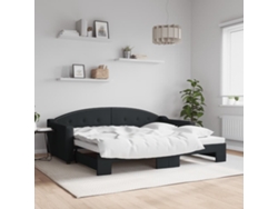 Sofá Cama Nido Tela Negro 90x200 Cm