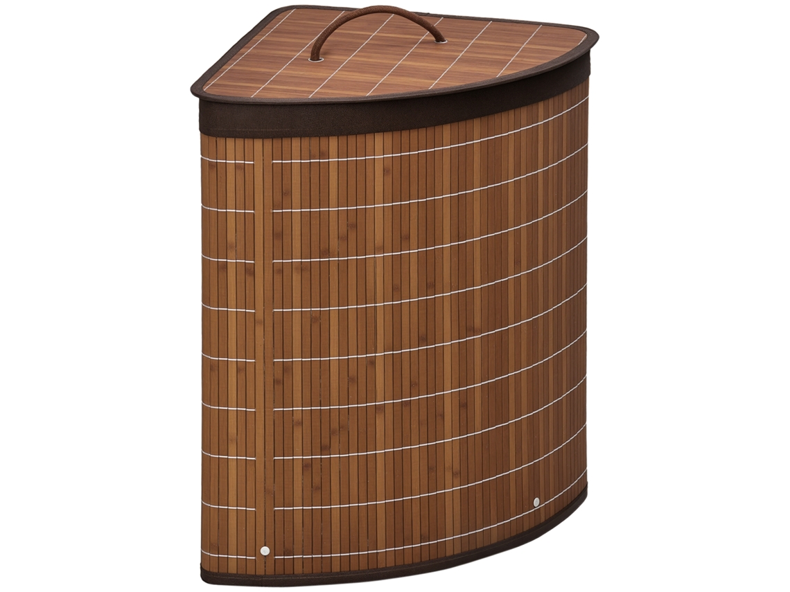 Cesto Ropa Sucia 55l Con Tapa Extraíble, 38x38x57cm, Marrón