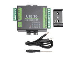 Convertidor Industrial Aislado Usb A Rs485 422 Con Protección Tvs E Indicadores Led.