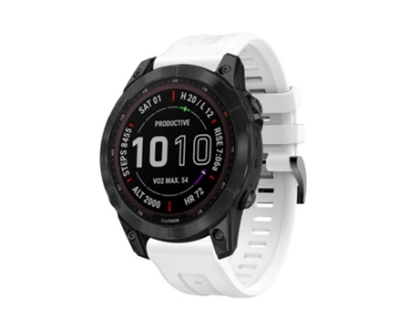 Correa de Silicona flexible con hebilla para Garmin Fenix 7/Fenix 6 Pro/5/Amazfit Falcon - blanco