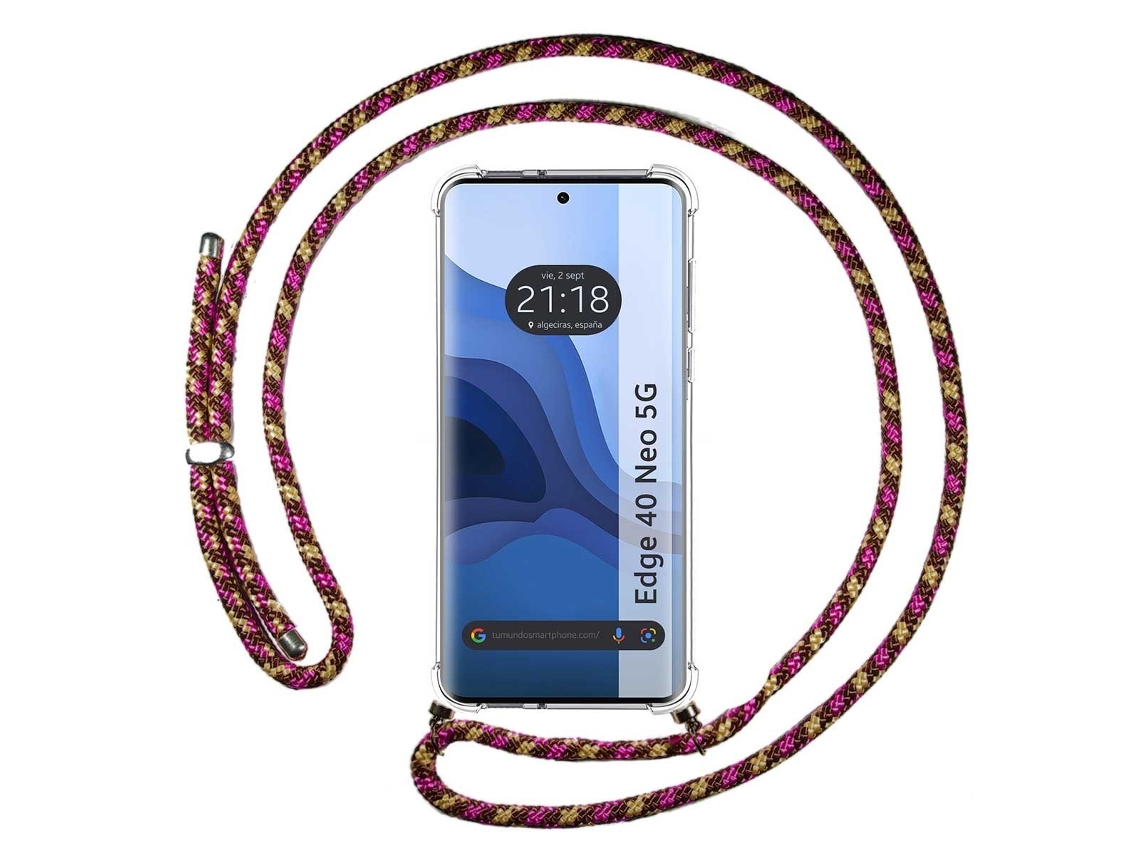 Funda Dorado para Motorola Edge 40 Neo 5G TUMUNDOSMARTPHONE Silicona Rosa
