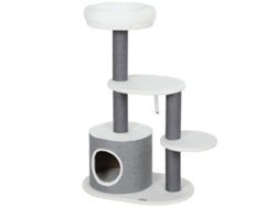 Árbol Para Gatos 1 Escondite 1 Cama 2 Plataformas Blanco Gris Yute