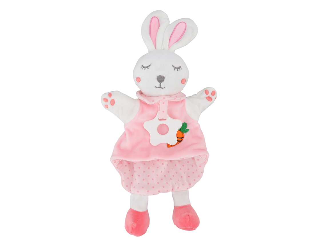 Fantoche De Mão Coelho Pelúcia Bebê Brinquedo Conforto Lavável Para Soneca Brincadeira