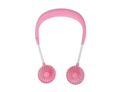 Mini Ventilador SLOWMOOSE Usb Portátil 3 Velocidades Recargable para el Cuello (Rosa)