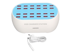 Estación De Carga Usb De 24 Puertos Y 160 W Con Chip Inteligente Y Cargador Multipuerto Con Enchufe Europeo.