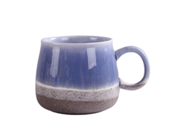 Juego de tazas grandes de cerámica para café con leche, aptas para lavavajillas y microondas, 400ml (2 unidades). NEVEANCE