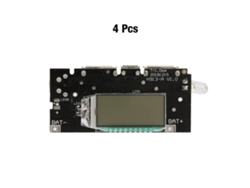 Módulo Cargador De Batería Usb Dual De 5v 1a 2.1a Con Protección Y Pantalla (4 Unidades)
