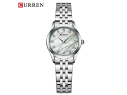 Reloj MDUG para mujer con brazalete de acero, bisel pequeño, resistente al agua, minimalista, dorado, verde o gris.