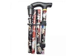 Juego de 2 a 3 bastones plegables ajustables de 5 secciones para senderismo y acampada, color negro.