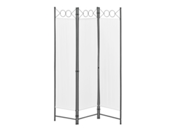 Biombo Separador de 3 Paneles Saragossa 171 x 120 cm Blanco [EN.CASA]