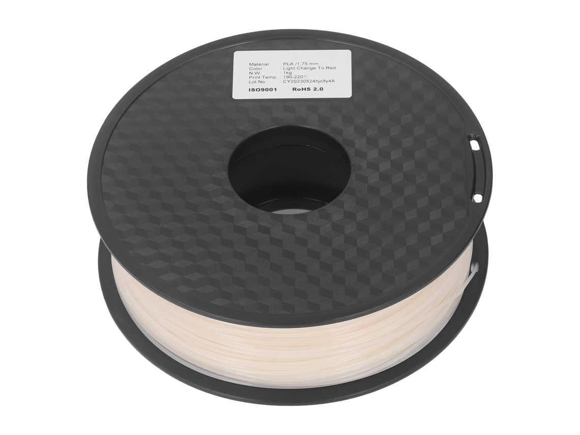 Filamento Pla 1.75mm Para Impresora 3d Cromocrómico Rojo Bobinado Ordenado Consumible De Impresión 3d