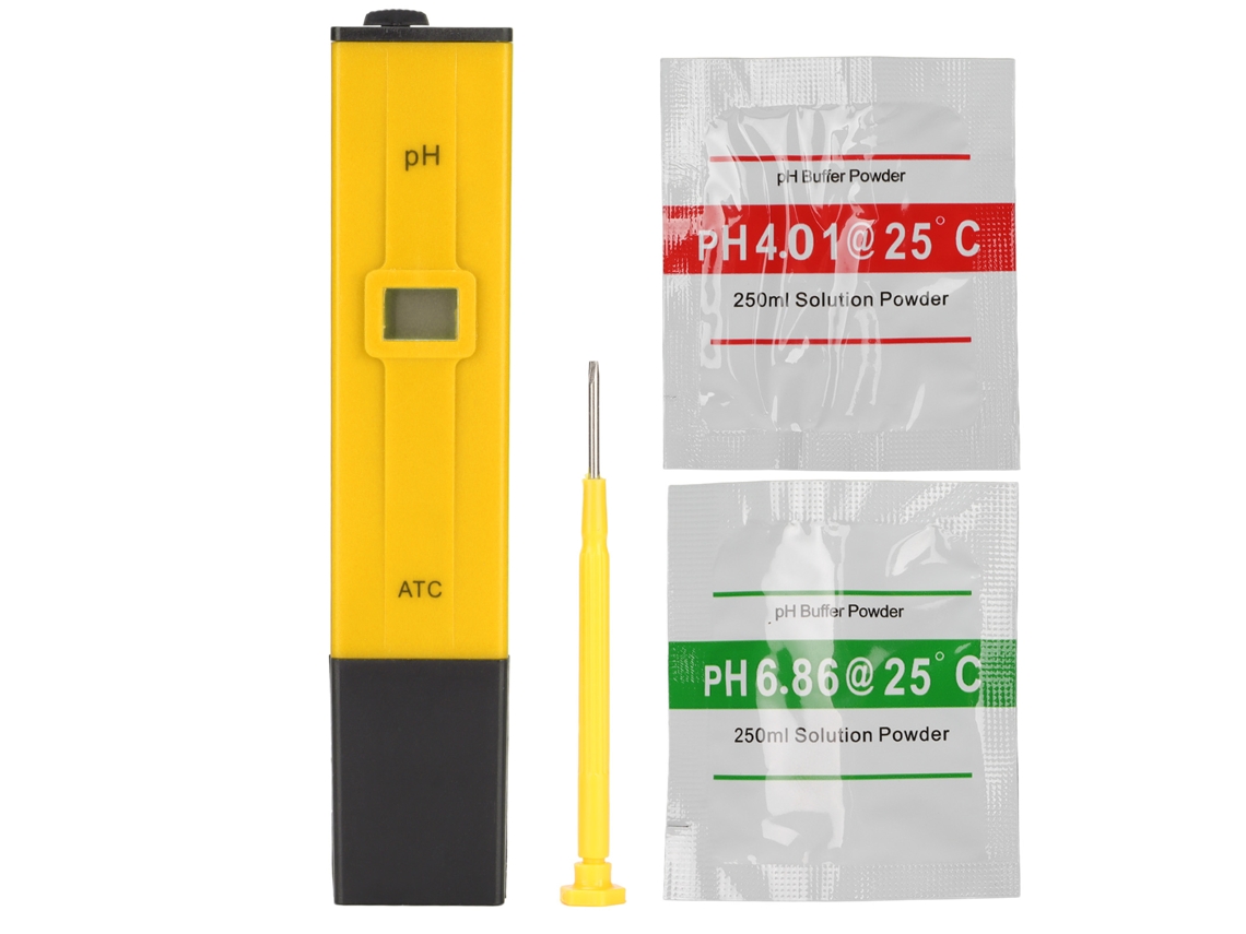 Medidor De Ph De 0,0 A 14,0 Con Bajo Margen De Error, Lápiz Digital Abs Para Acuarios, Laboratorios Y Piscinas, Amarillo/negro.
