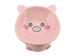 Cuenco De Cerámica Elevado Para Gatos Y Perros, Con Forma De Cerdito, Decorativo Y Multifuncional.